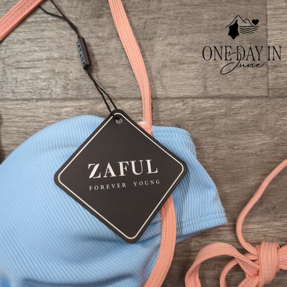 Zaful Underwire Tie Side Cheeky Bikini Swimsuit Size M - Picture 4 of 7